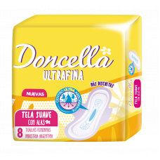 Doncella Toallas Femeninas Ultrafina c/alas. x8u